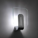 GobekUsa Modern LED Bathroom Wall Sconce with Square Clear Glass Shade - Nickel Finish – Warm/White Light