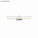 GobekUsa Ultra-Thin Nordic Acrylic LED Vanity Lamp - 16"/20" Dia - Silver, Warm/White Light