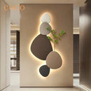 GobekUsa Green Plant Mural Wall Lamp for Modern Living Room Decor