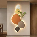 GobekUsa Green Plant Mural Wall Lamp for Modern Living Room Decor