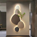 GobekUsa Green Plant Mural Wall Lamp for Modern Living Room Decor