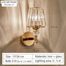 GobekUsa Modern Minimalist Wall Lamp with Glass Shade for Bedside Lighting Living Room Lighting