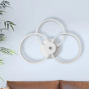 GobekUsa Minimalist White 3-Ring LED Acrylic Wall Sconce Light Fixture - Warm/White Light