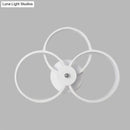 GobekUsa Minimalist White 3-Ring LED Acrylic Wall Sconce Light Fixture - Warm/White Light