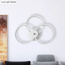 GobekUsa Minimalist White 3-Ring LED Acrylic Wall Sconce Light Fixture - Warm/White Light