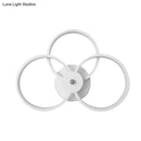 GobekUsa Minimalist White 3-Ring LED Acrylic Wall Sconce Light Fixture - Warm/White Light