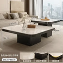 GobekUsa Living Room Coffee Table Set Rock Square Modern Minimalist Black Combination.