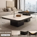 GobekUsa Living Room Coffee Table Set Rock Square Modern Minimalist Black Combination.