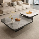 GobekUsa Living Room Coffee Table Set Rock Square Modern Minimalist Black Combination.