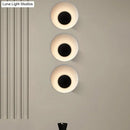 GobekUsa Minimalist LED Wall Lamp: White/Black/Pink Finish Bowl Sconce Light for Drawing Room