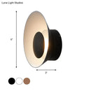 GobekUsa Minimalist LED Wall Lamp: White/Black/Pink Finish Bowl Sconce Light for Drawing Room