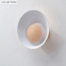 GobekUsa Minimalist LED Wall Lamp: White/Black/Pink Finish Bowl Sconce Light for Drawing Room