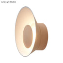 GobekUsa Minimalist LED Wall Lamp: White/Black/Pink Finish Bowl Sconce Light for Drawing Room