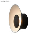 GobekUsa Minimalist LED Wall Lamp: White/Black/Pink Finish Bowl Sconce Light for Drawing Room