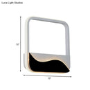 GobekUsa LED Wall Mount Sconce with Minimalist Square Frame in White/Black, Acrylic Shade, Warm/White Light