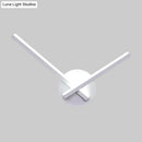 GobekUsa Modern Metallic Wall Sconce with Overlapping Lines - Simplicity Black/White LED Fixture, Warm/White Light
