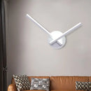 GobekUsa Modern Metallic Wall Sconce with Overlapping Lines - Simplicity Black/White LED Fixture, Warm/White Light