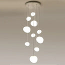 GobekUsa Cobblestone Glass LED Pendant Lights Chandelier for Villa Hotel Loft Stairway
