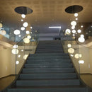GobekUsa Cobblestone Glass LED Pendant Lights Chandelier for Villa Hotel Loft Stairway