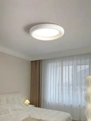 GobekUsa Cream LED Ceiling Lamp for Girl's Room - Modern Minimalist Master Bedroom Lighting