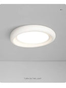 GobekUsa Cream LED Ceiling Lamp for Girl's Room - Modern Minimalist Master Bedroom Lighting