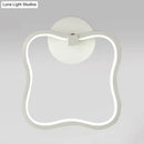 GobekUsa Minimalist White Curved Square LED Acrylic Wall Sconce - Warm White Lighting