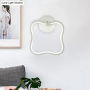 GobekUsa Minimalist White Curved Square LED Acrylic Wall Sconce - Warm White Lighting