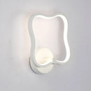 GobekUsa Minimalist White Curved Square LED Acrylic Wall Sconce - Warm White Lighting