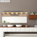 GobekUsa Minimalist Oval Acrylic Vanity Light with 4/6 Bulbs in Warm/White - 15"/23" Length and White Finish