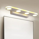 GobekUsa Minimalist Oval Acrylic Vanity Light with 4/6 Bulbs in Warm/White - 15"/23" Length and White Finish