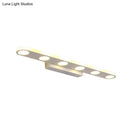GobekUsa Minimalist Oval Acrylic Vanity Light with 4/6 Bulbs in Warm/White - 15"/23" Length and White Finish