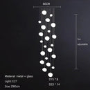 GobekUsa Glass Ball LED Pendant Lights for Home Decor, Living/Dining Room, Bar, & Stairs