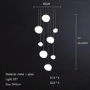 GobekUsa Glass Ball LED Pendant Lights for Home Decor, Living/Dining Room, Bar, & Stairs