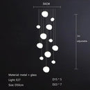 GobekUsa Glass Ball LED Pendant Lights for Home Decor, Living/Dining Room, Bar, & Stairs