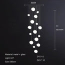 GobekUsa Glass Ball LED Pendant Lights for Home Decor, Living/Dining Room, Bar, & Stairs