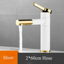 GobekUsa Black Brass Bathroom Sink Faucet Deck Mounted Vessel Mixer Water Tap