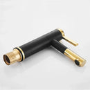 GobekUsa Black Brass Bathroom Sink Faucet Deck Mounted Vessel Mixer Water Tap