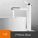 GobekUsa Black Brass Bathroom Sink Faucet Deck Mounted Vessel Mixer Water Tap