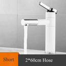 GobekUsa Black Brass Bathroom Sink Faucet Deck Mounted Vessel Mixer Water Tap