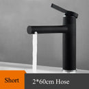 GobekUsa Black Brass Bathroom Sink Faucet Deck Mounted Vessel Mixer Water Tap