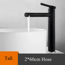 GobekUsa Black Brass Bathroom Sink Faucet Deck Mounted Vessel Mixer Water Tap