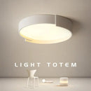 GobekUsa LED Ceiling Lamp Master Bedroom White Gray Modern Round Study Room