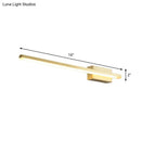 GobekUsa Contemporary LED Gold Wall Light Fixture - Wall Mounted, Elongated Design, Metal Vanity Lighting