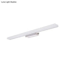 GobekUsa Modernity LED Vanity Lighting - Linear Metallic White Wall Mounted Lamp in Warm/White Light