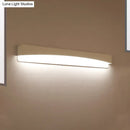 GobekUsa Minimalist White LED Wall Sconce Lamp - 16.5"/20.5" Metal and Acrylic Rectangular Mount