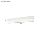 GobekUsa Minimalist White LED Wall Sconce Lamp - 16.5"/20.5" Metal and Acrylic Rectangular Mount