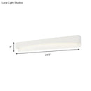 GobekUsa Minimalist White LED Wall Sconce Lamp - 16.5"/20.5" Metal and Acrylic Rectangular Mount