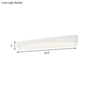 GobekUsa Minimalist White LED Wall Sconce Lamp - 16.5"/20.5" Metal and Acrylic Rectangular Mount