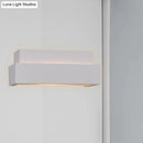 GobekUsa Simple Style White Rectangular Wall Washer Light for Bedroom - Plaster Wall Mounted Lamp