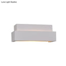 GobekUsa Simple Style White Rectangular Wall Washer Light for Bedroom - Plaster Wall Mounted Lamp